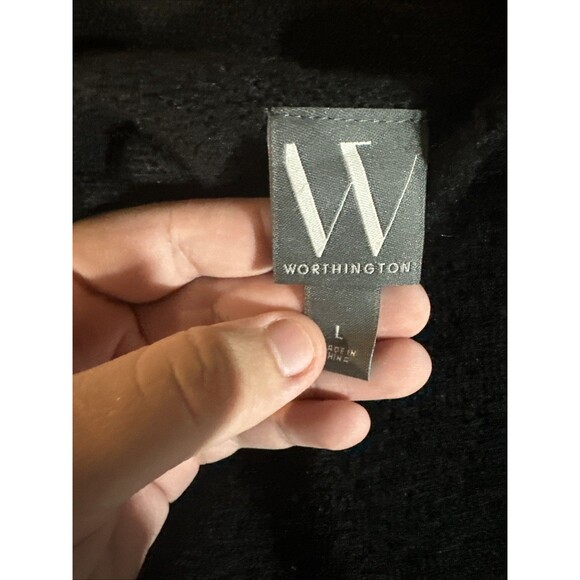 Worthington Woman’s Black Knitted Tank Top Size Large - Picture 4 of 7